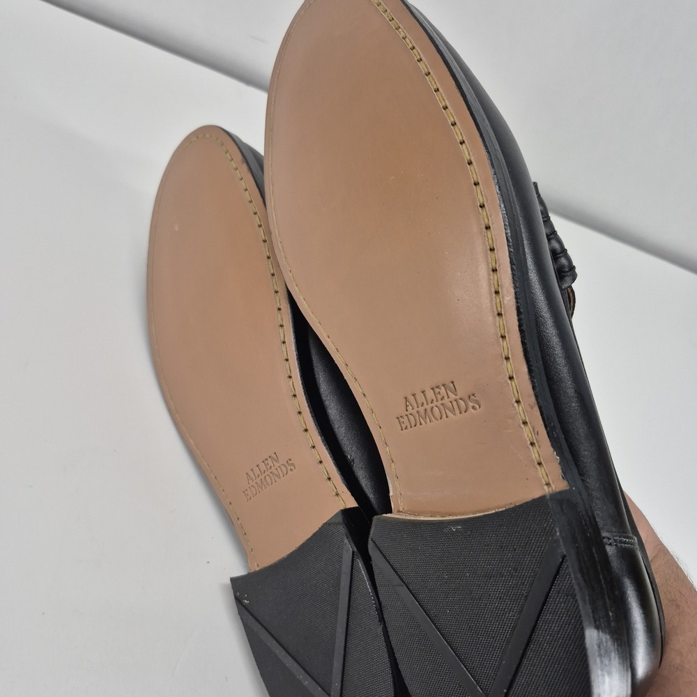 Allen Edmonds "NEWMAN" Men's Leather Penny Loafer 10.5 EEE Black - Picture 9 of 10